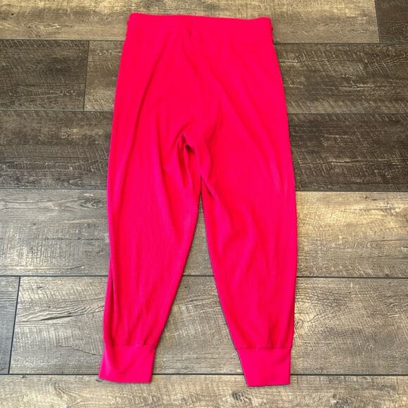 NWOT Anthropologie Daily Practice Henley 2 Piece Lounge Set Hot Pink Size 1X - Picture 9 of 15